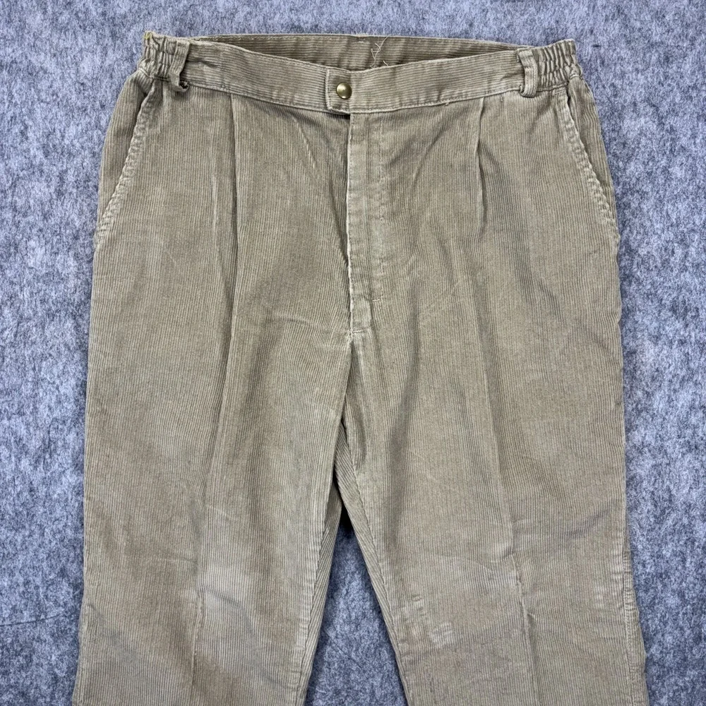 Vintage LL Bean Pathfinder‎ Corduroy Pants Men's 34 x 29 Tan Preppy Academia